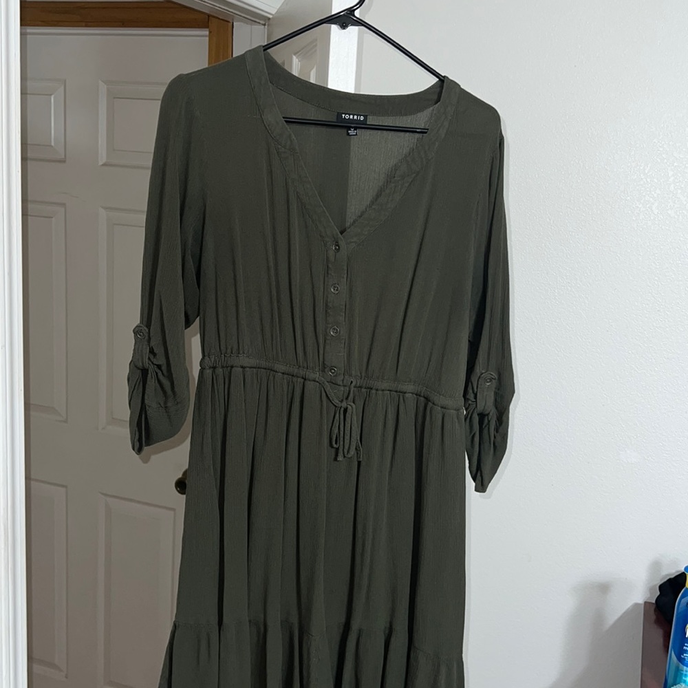 Olive Green Dress